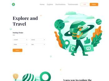 Travel website screenshot